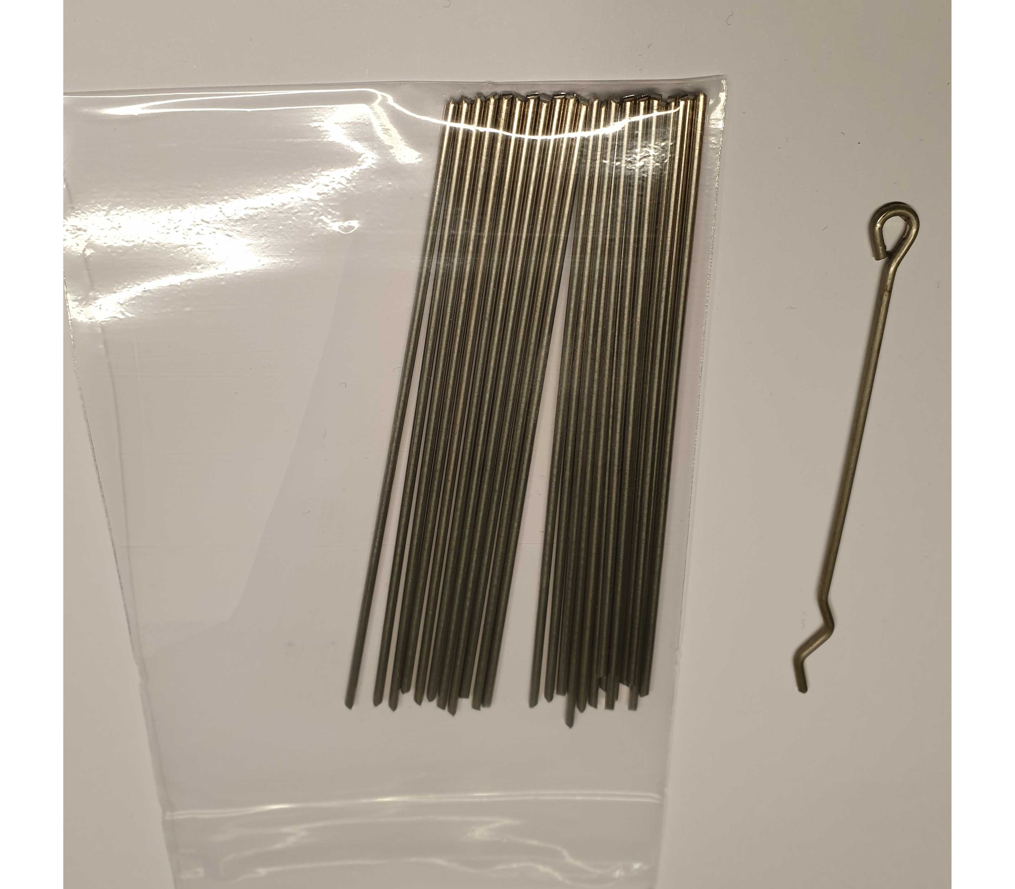 25- astine per Long tail in acciaio inox diametro 2.0 mm